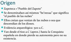 Origen de la cultura Zapoteca